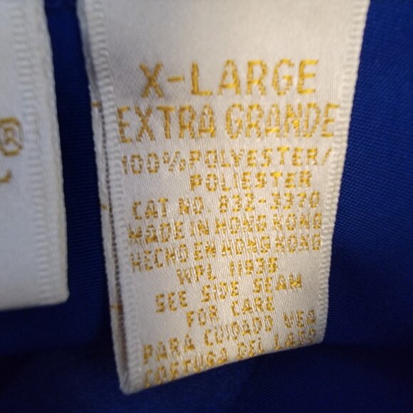 Christie & Jill Pajama Set Polyester‎ Button Up Shirt Blue Womens XL Vintage EUC - Picture 8 of 9